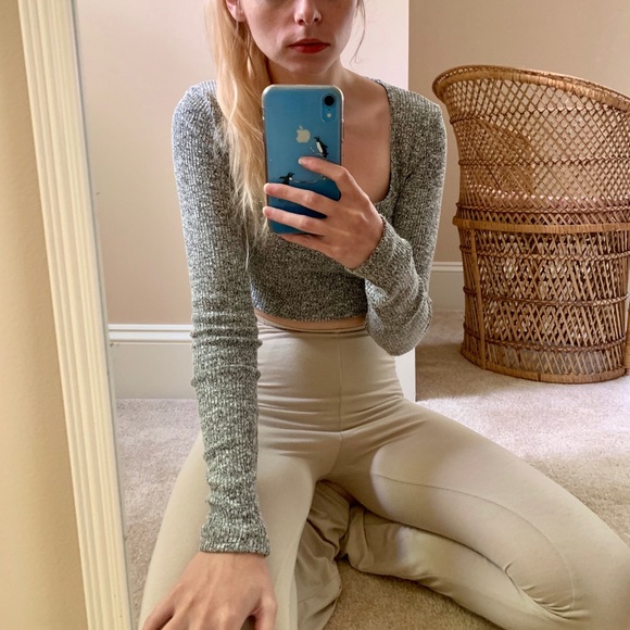 PrettyLittleThing stone stretchy flare pants - Picture 2 of 7